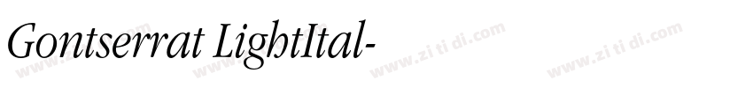 Gontserrat LightItal字体转换